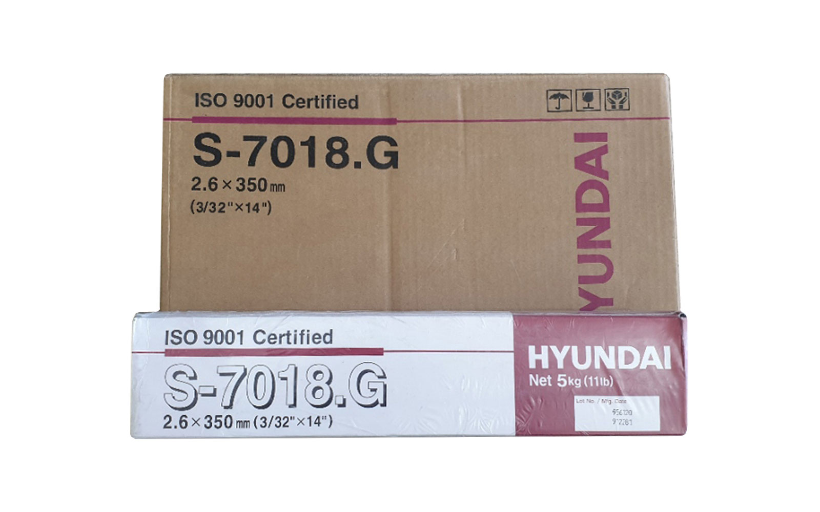 შედუღების ელექტროდი HYUNDAI S-7018.G 2.6*350 5KG